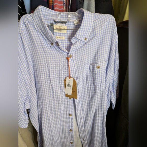 Original Weatherproof Vintage Other - Original Waterproof Vintage Light Blue Gingham Casual Shirt NWT